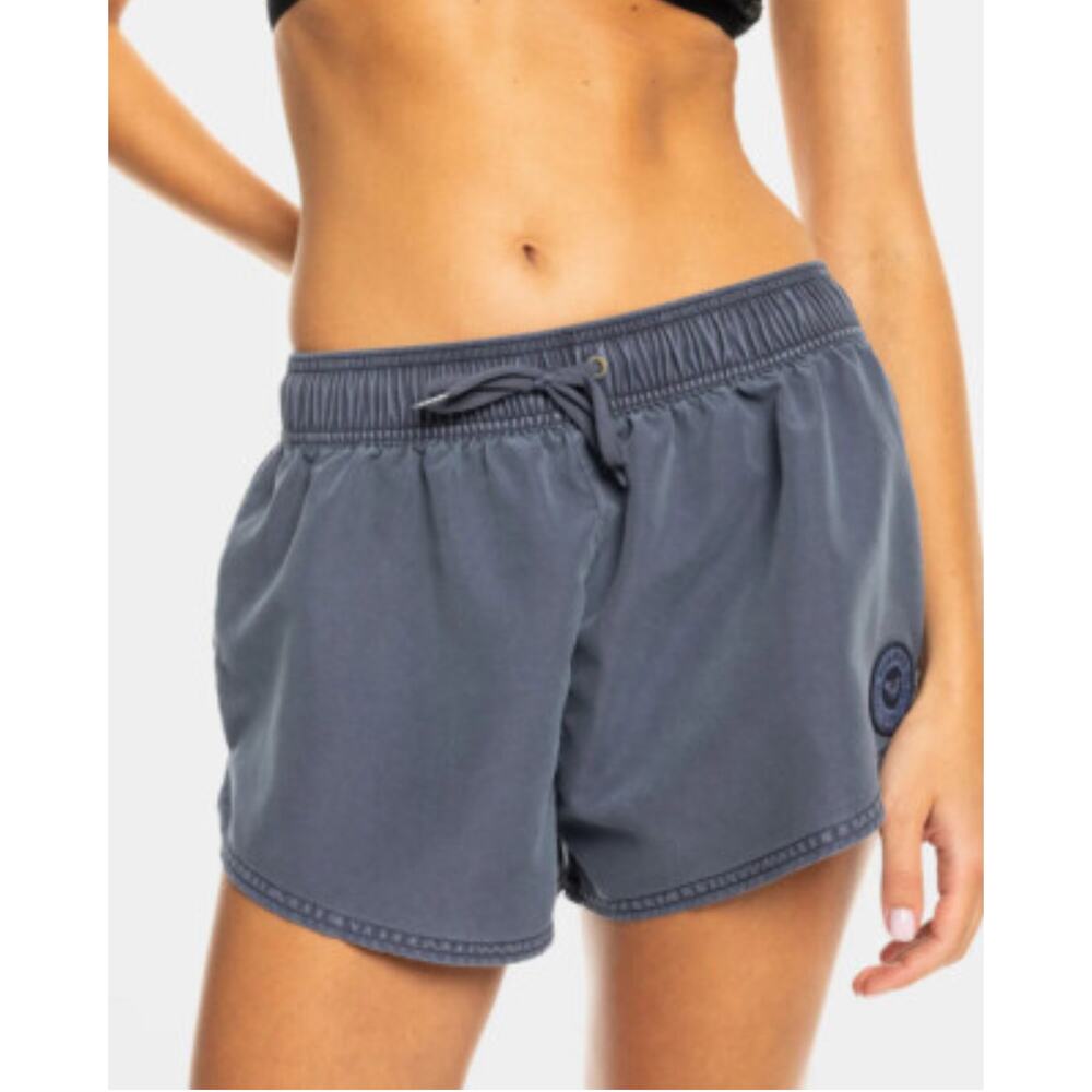 Roxy Slate Blue Elastic Waist Shorts